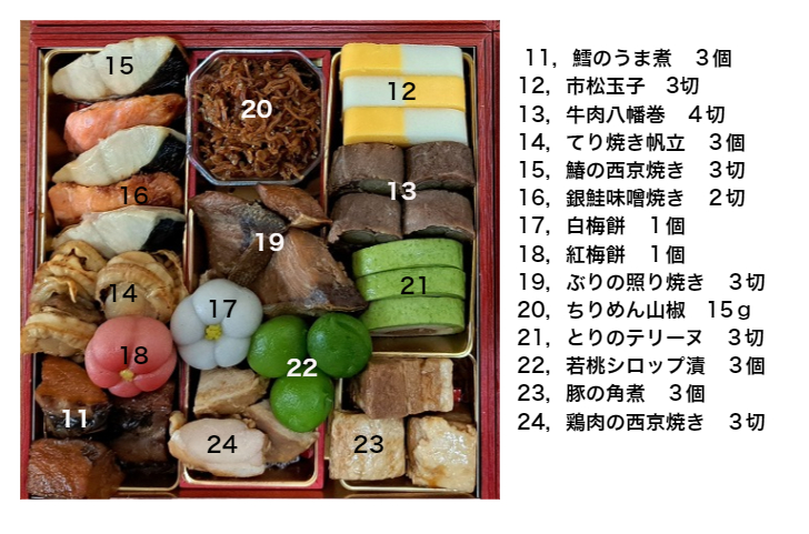 「慶賀」6寸4段重 /全49品目(冷蔵)【送料無料】